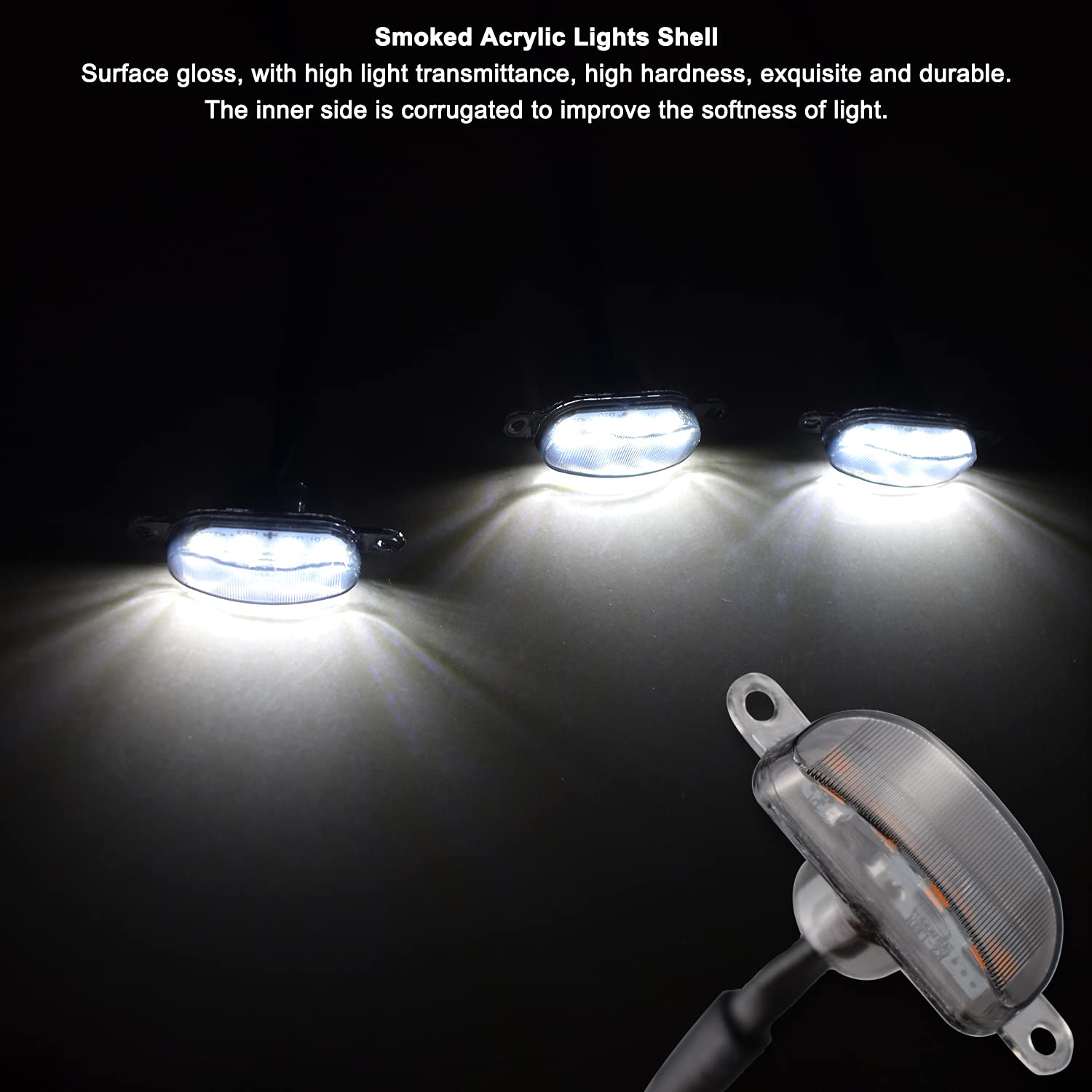 Boigoo Front Grill Lights Compatible With Ford F-150 Raptor Style & Dodge Ram 1500 Grid Grilles, Cars Grid Decorative Led (White