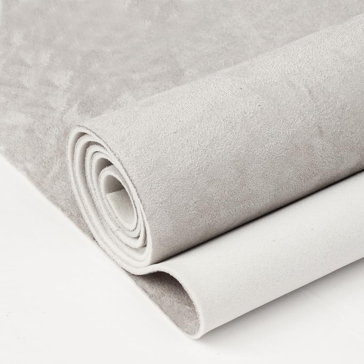 Hiksuky Suede Auto Headliner Fabric 54'' L    60'' W With Foam Backing - Grey Interior Replacement Material For Car/Truck/Suv/Rv