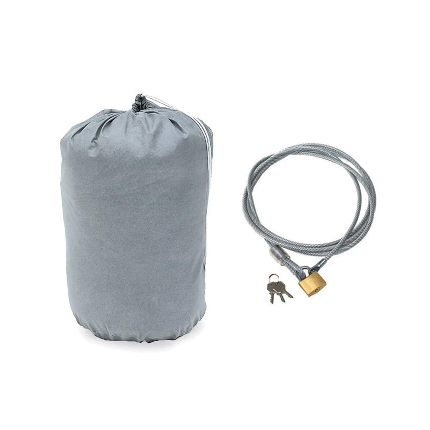 Rampage Products Easyfit Car Cover For 15' 1'' - 16' Vehicles | 4-Layer, Lock, Cable & Storage Bag, Polypropylene, Grey | 1304 |