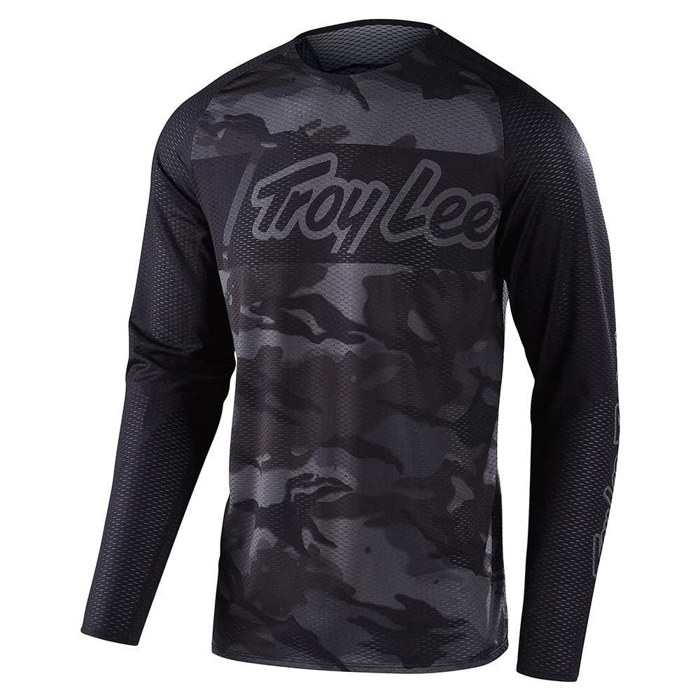 Troy Lee Designs Offroad Motocross Dirt Bike ATV Motorcycle Powersports Racing Jersey Shirt for Men, SE Pro Air (Black, L)