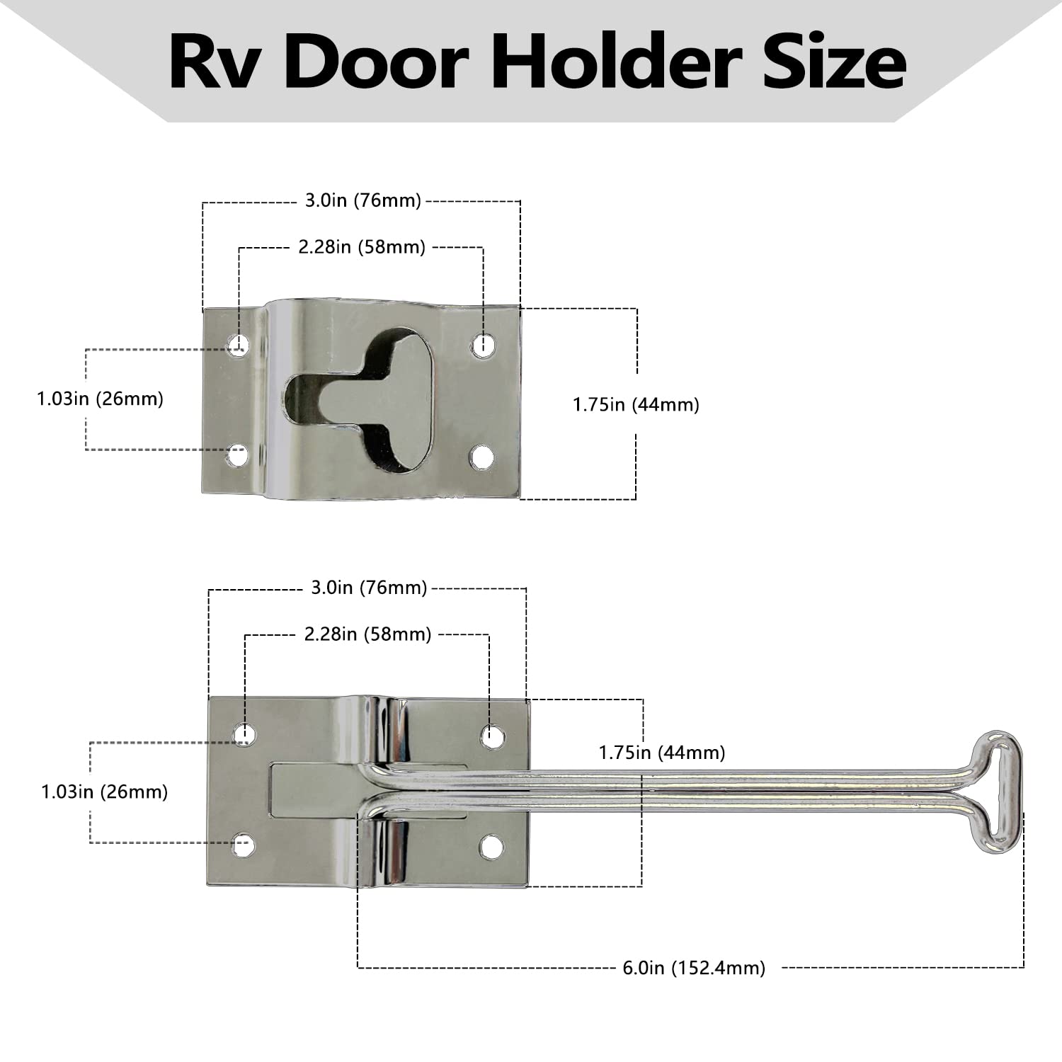 ESUDNT Rv Door Latch Trailer Door Latch 304 Stainless Steel Camper Door Latch Trailer Door Holder Rv Door Holder Rv Screen Door