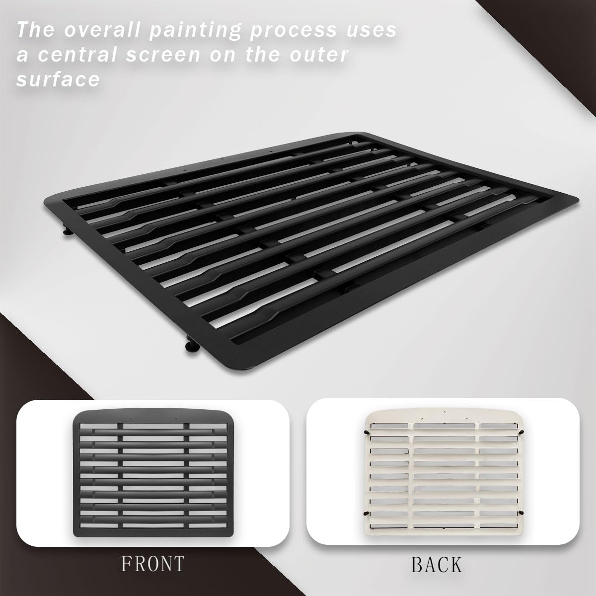 Easyinst Front Chrome Grille with Bug Screen for 1990-2020 Freightliner FL 112/120, ABS Material, Model UT-FLD-0108