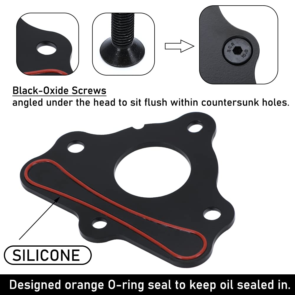 Pqy Camshaft Retainer Plate Gasket Bolt Kit Compatible With Gm Ls1 Ls2 Ls3 4.8 5.3L 6.0L 6.2L Vortec Corvette Cam