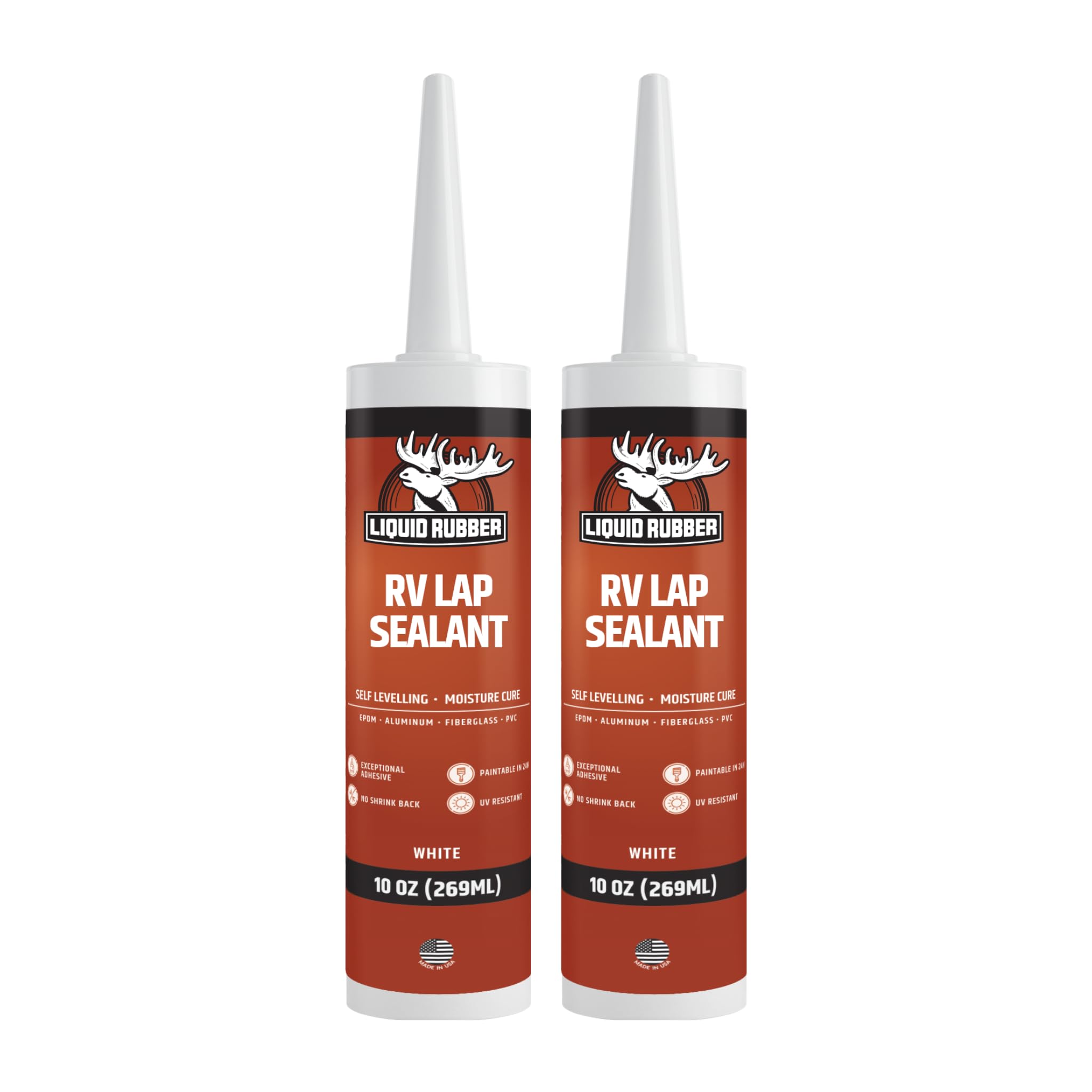 Liquid Rubber RV Lap Sealant, White, 2 Pack