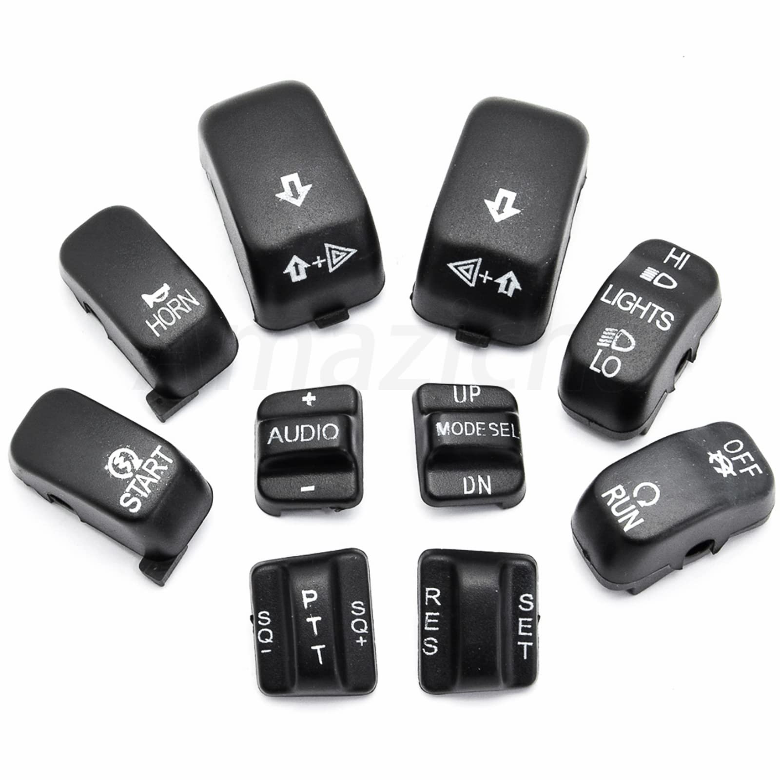 Black Hand Control Switch Housing Caps Compatible For Harley Davidson Electra Street Glide