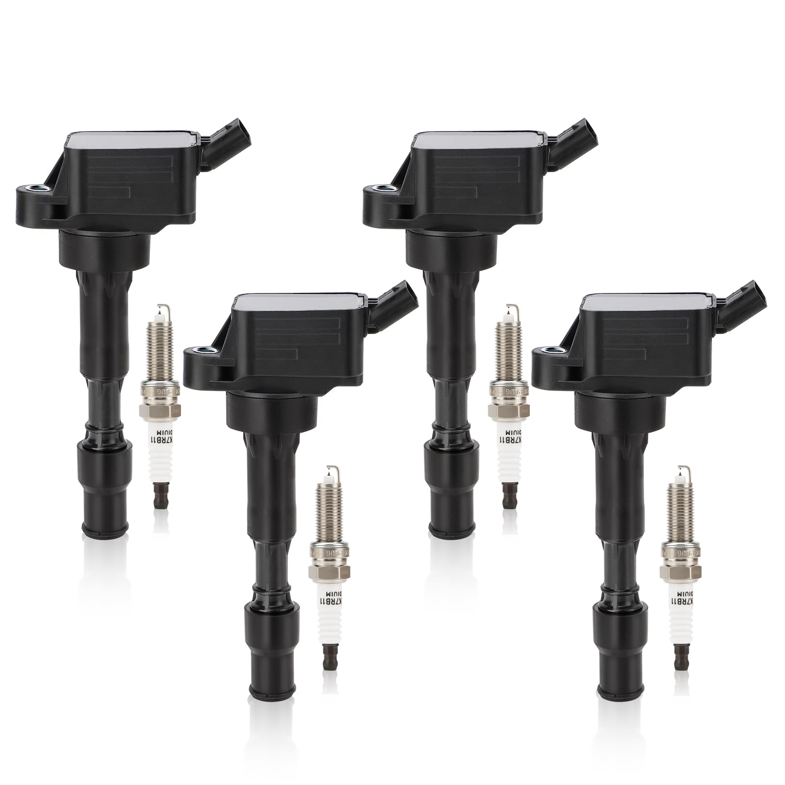 Uf816 Ignition Coil & 9723 Double Iridium Spark Plug For Hyundai 16-20 Elantra,18-21 Kona,15-19 Sonata,19-21 Veloster/Kia 17-22 