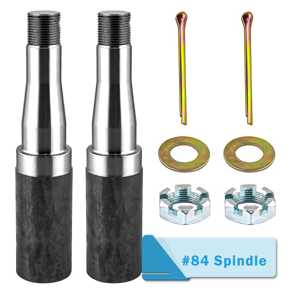 RigsNParts Trailer Spindle Round #84 EZ Lube Spindle for 3500lbs Trailer Axle Spindle 1-3/4 2 pcs