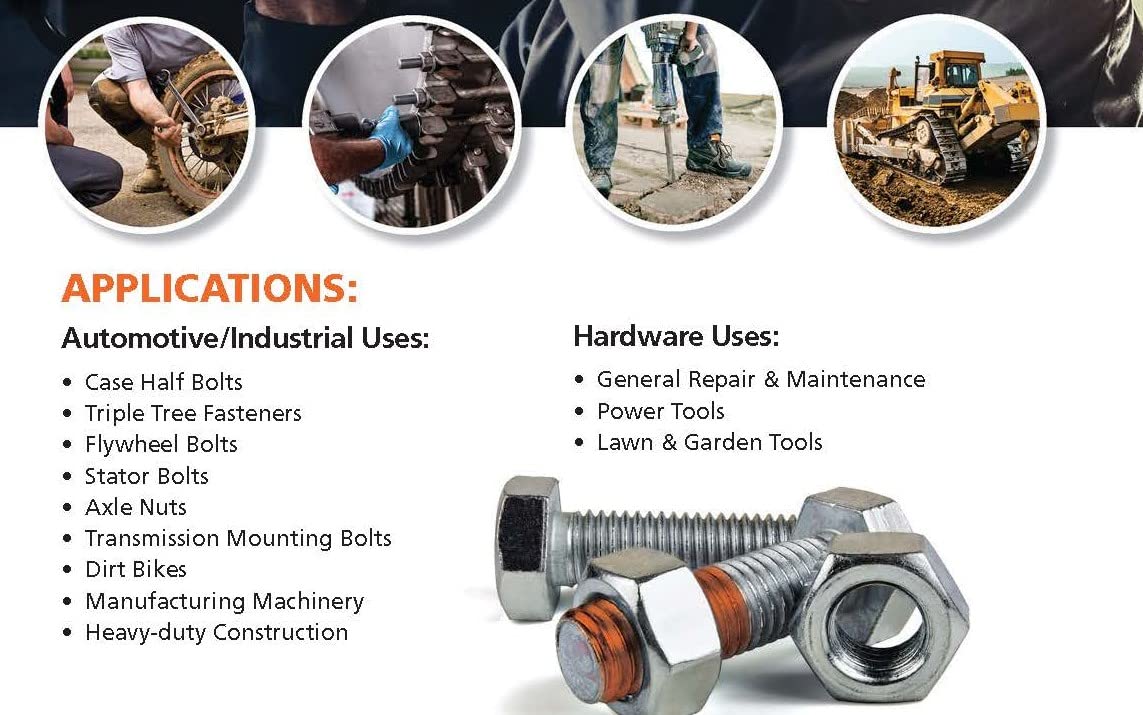 Permatex 25835 High Strength Removable Threadlocker Orange Gel, 35 G