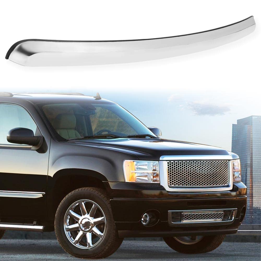 Pit66 Hood Molding Trim Moulding, Compatible With 2007-2013 Gmc Sierra 1500/2007-2010 Sierra 2500 Hd 3500 Hd, Gm1235109 10385156 Hood Panel Molding