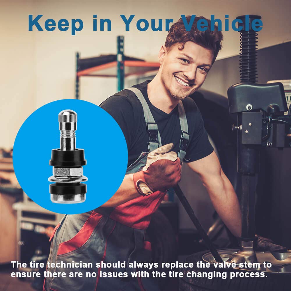 5Pcs Tr416 Tire Valve Stems - Outer Mount Metal Valve Stem High-Pressure Metal Clamp-In Valves For 0.453 And 0.625 Rim Hole