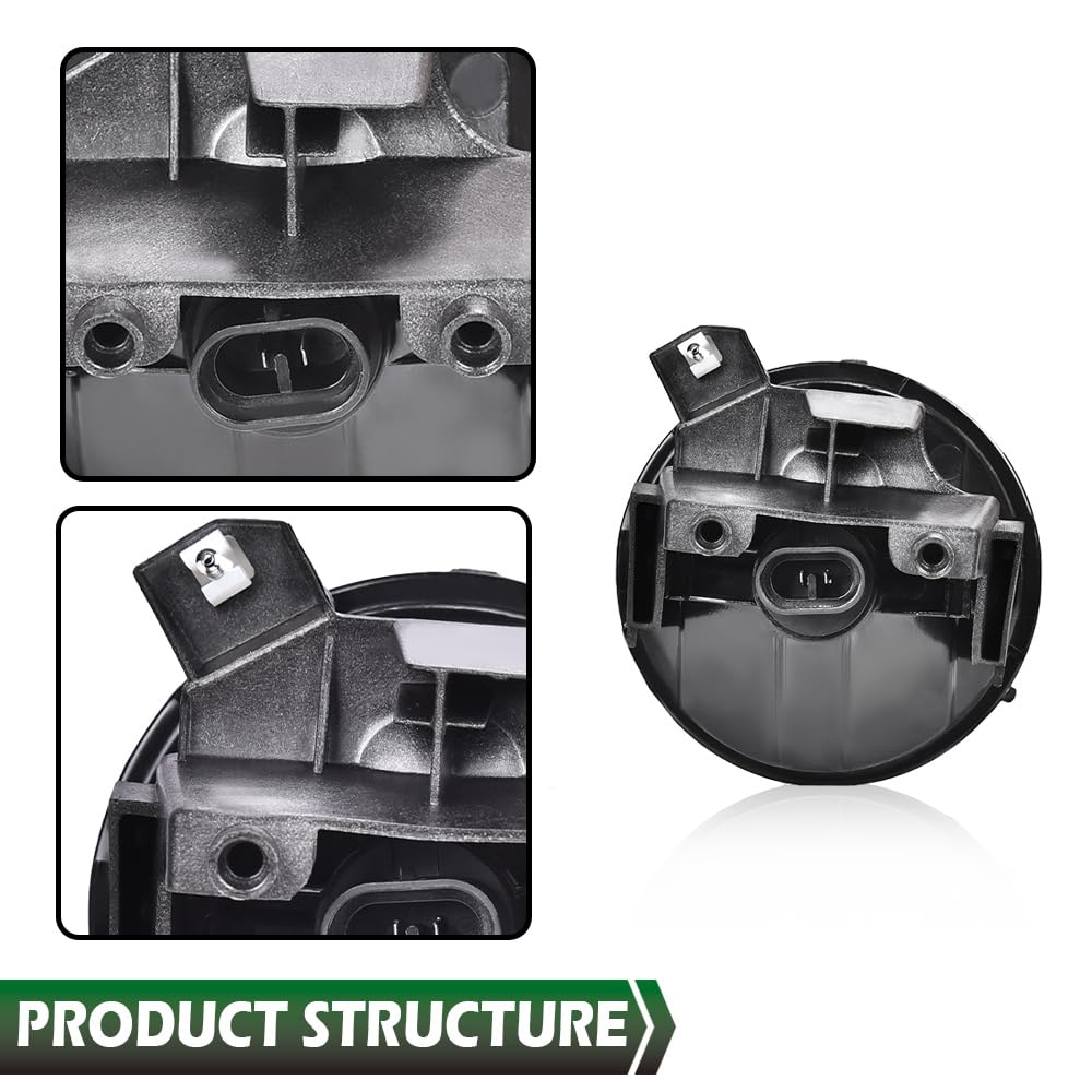 Grand Orange Bumper Fog Light Lamp Front Right Passenger Side W/Bulbs Compatible With 2001-2004 Dodge Dakota/2001-2003 Dodge Dur