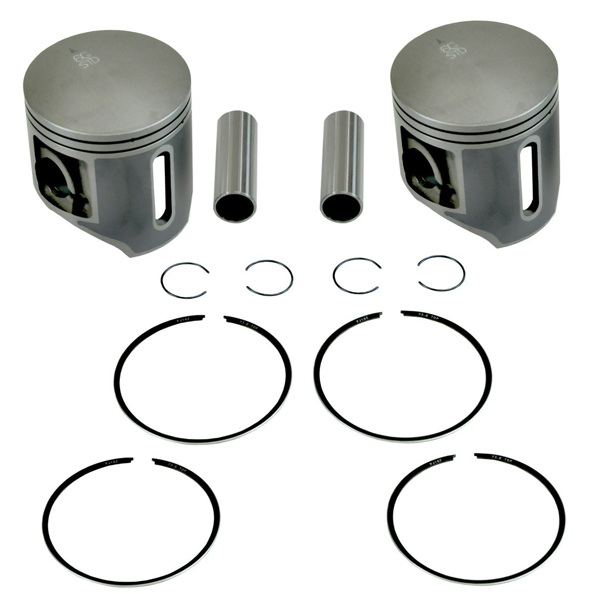 Spi, Sm-09266, 2 Standard Bore Piston Kits For Arctic Cat 6000 Snow Fits 2014-2016 Models - 73.8Mm