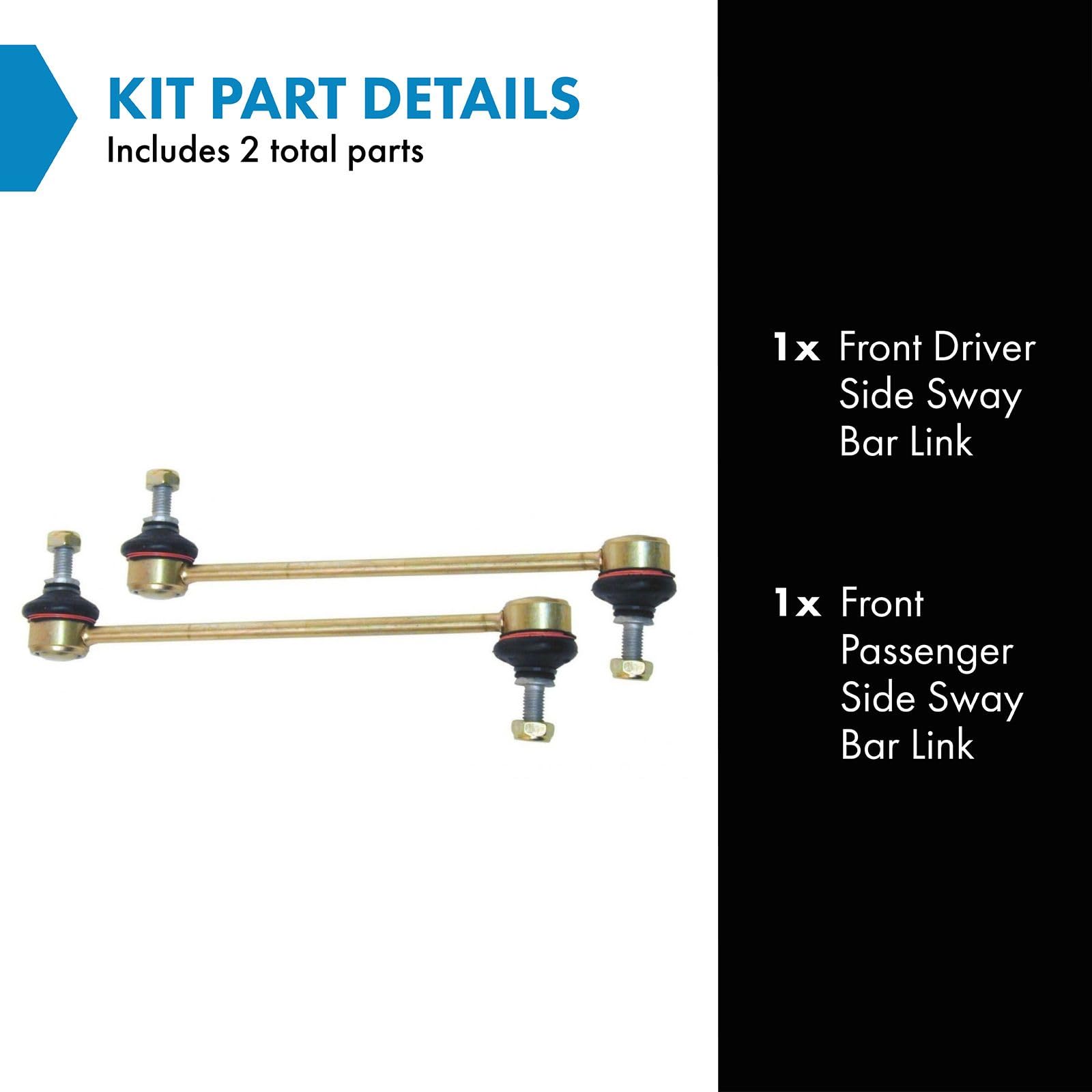 Trq Front Sway Bar End Link Left & Right Pair Set For Bmw 5 7 8 M Series E30 E31 E32