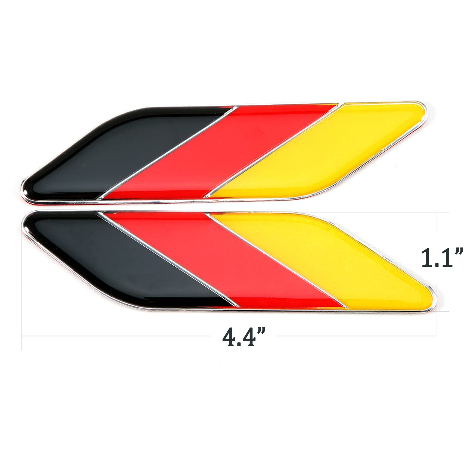 Dsycar 2Pcs/Pair 3D Germany Flag Car Emblem Badge Fit Germany Car Body German Flag Car Sticker Decal Bumper Emblem Automotive Decals