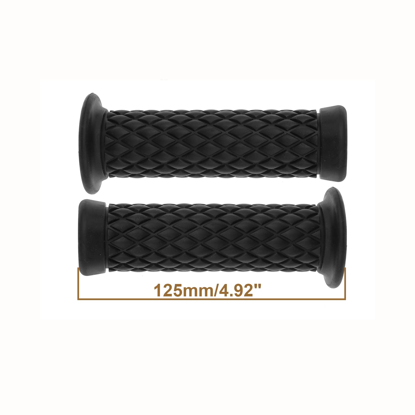 Coxotom Universal Motorcycle Handles Grips - Non Slip Rubber Motorcycle Grips For Harley Honda Yamaha Suzuki Kawasaki Dirt Bike (Black)