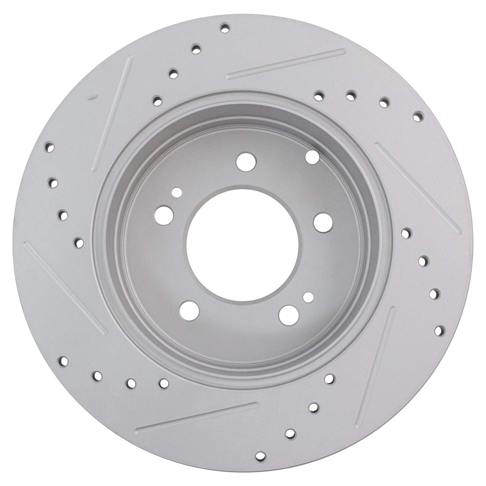 Trq Rear Performance Brake Rotors Set Premium G-Coated Cross Drilled & Slotted Compatible With 2009-2017 Hyundai Azera 2006-2019