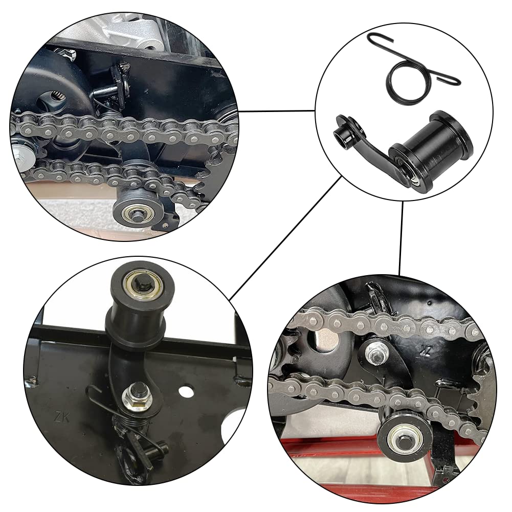 Qymoto Mini Bike Metal Chain Tensioner 1-3/4' Roller For Coleman Ct200U Ct100U Ct200U-Ex Bt200X,Axis M200 Mini Bike Hensim Baja Massimo Mb165 Mb200 Coleman Powersports 6.5Hp