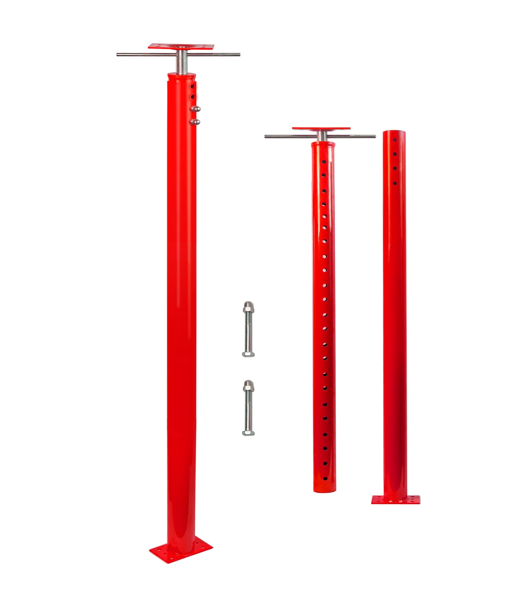 2 Pack House Jack Post Pole for Leveling, 48-96 Adjustable House Floor Jacks, Support Joist Beam Brace Telescoping Jack Stands f