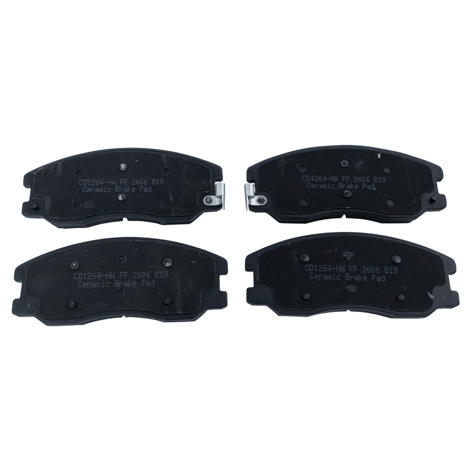 TRQ Front Brake Pads Ceramic Compatible with 2012-2015 Chevrolet Captiva Sport 2007-2009 Equinox Pontiac Torrent 2008-2010 Satur