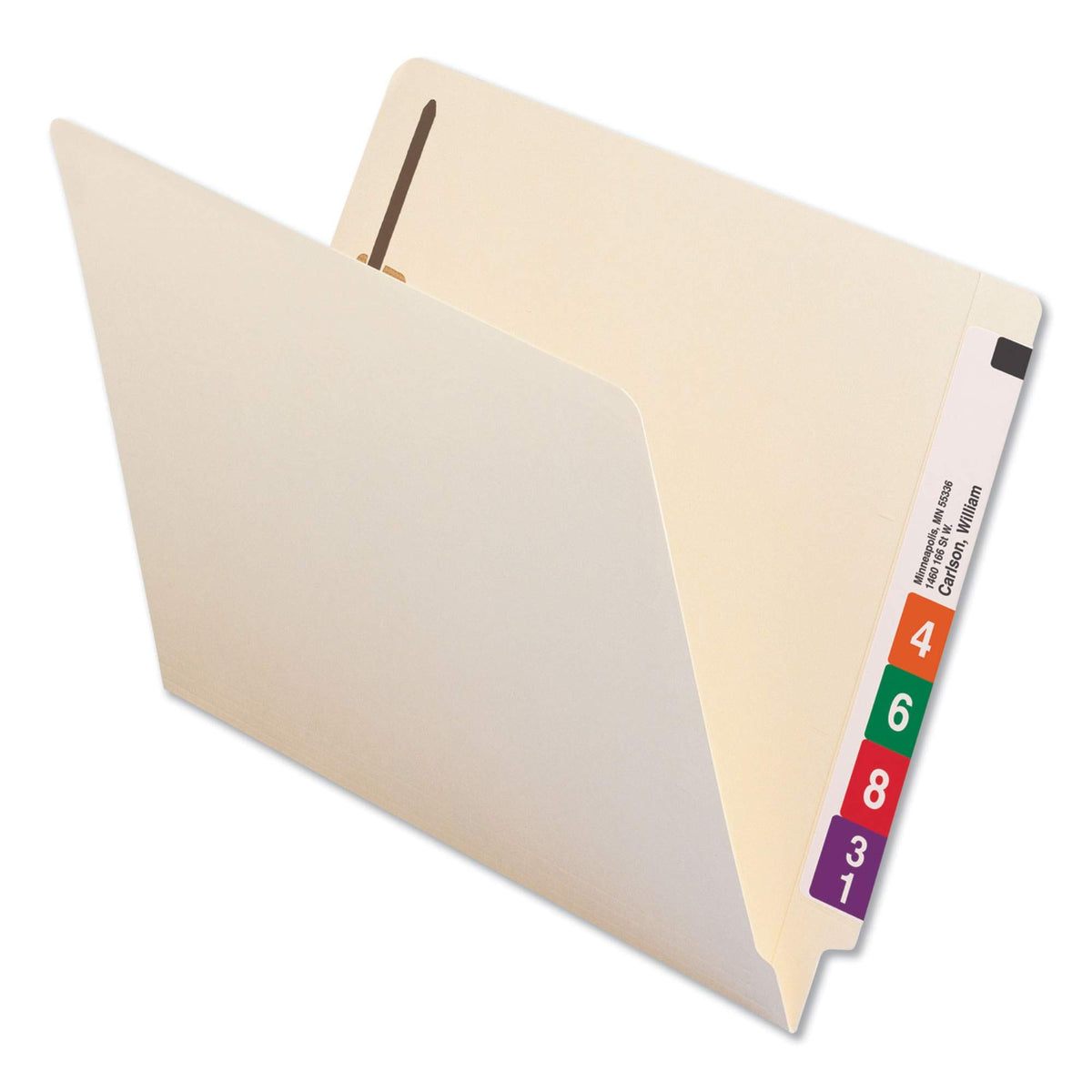 Universal Reinforced End Tab File Folders With Fasteners