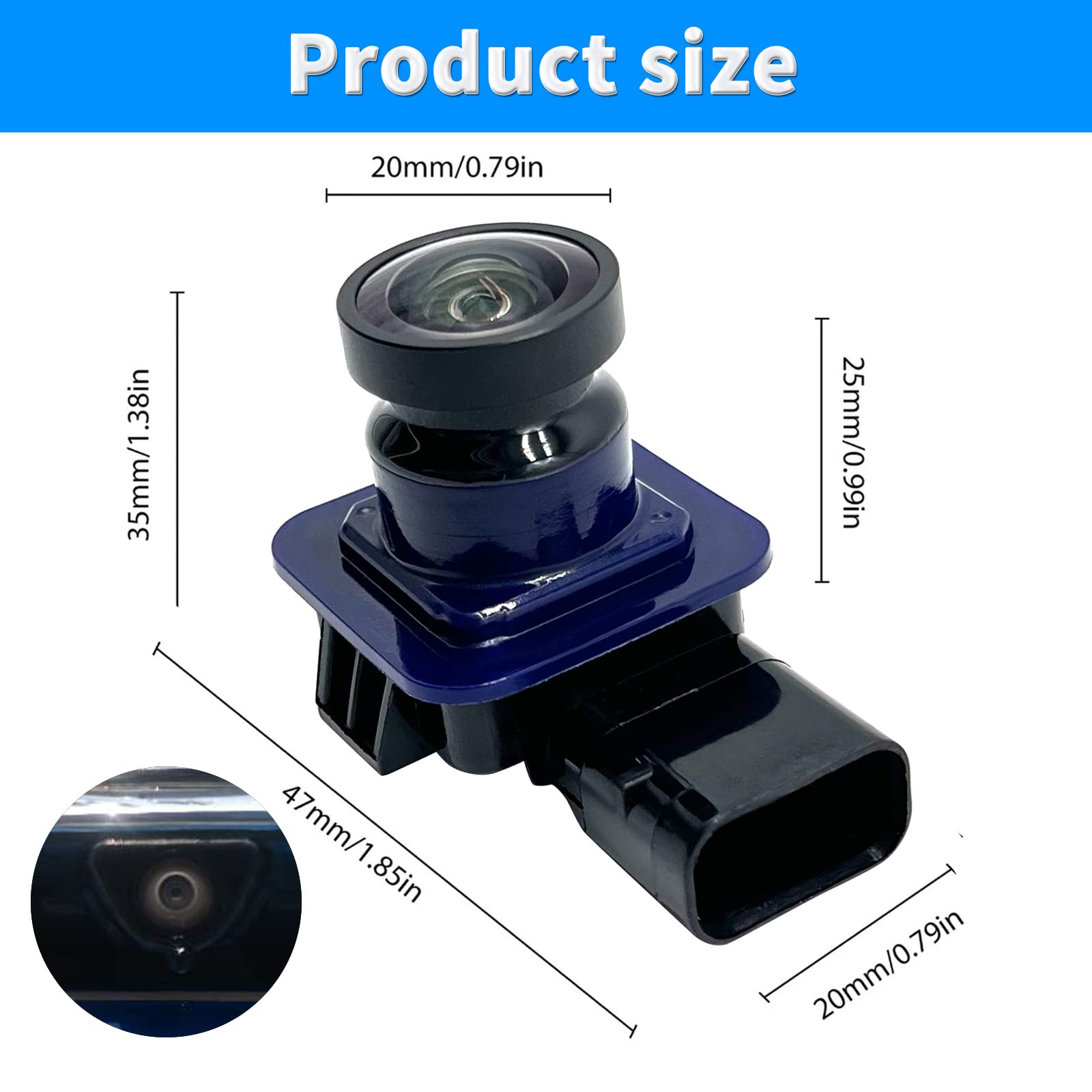 Rear View Back Up Camera Compatible With Ford Flex 2013-2019 Replaces Da8Z-19G490-A Da8Z-19G490-C Ea8Z-19G490-A Ga8Z-19G490-A