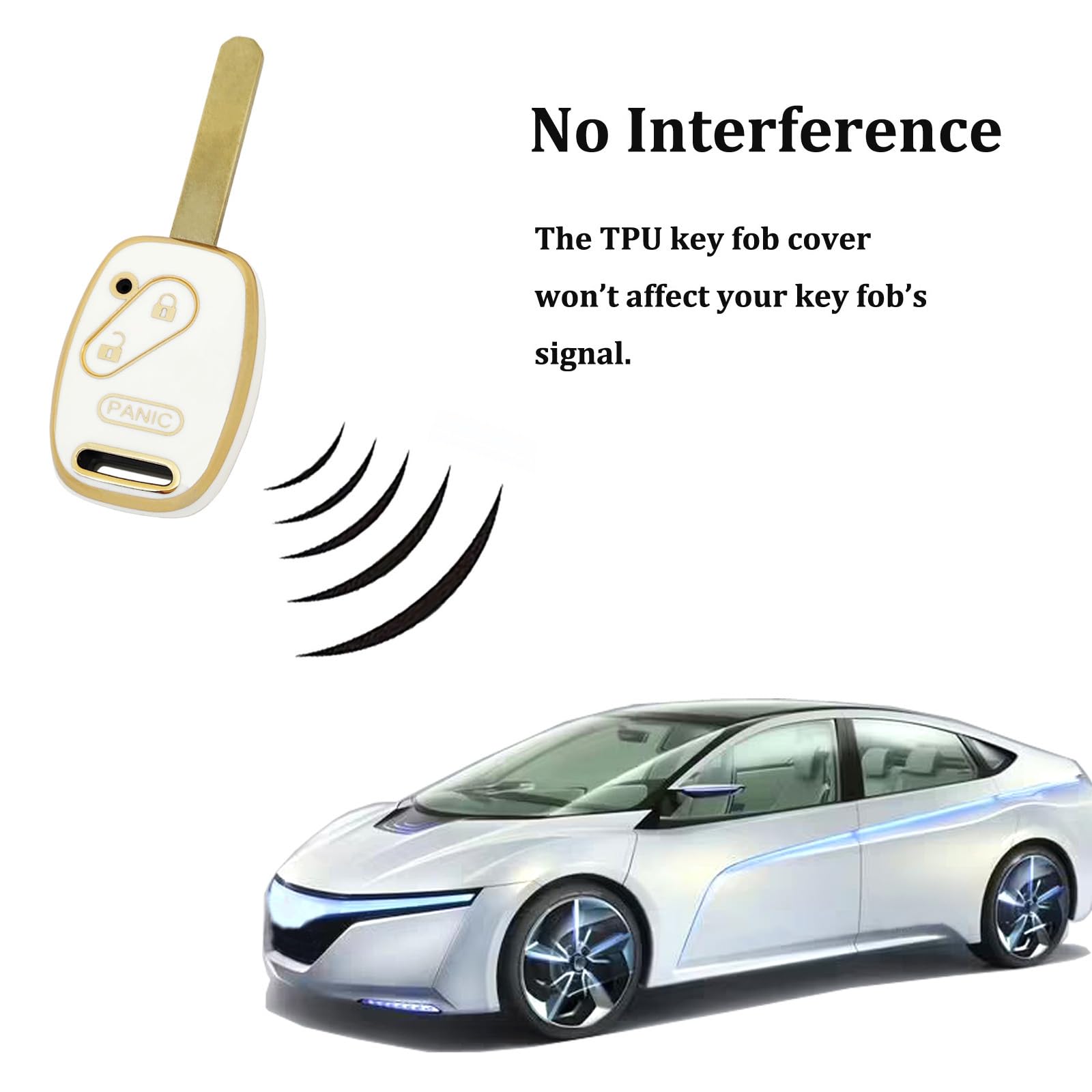 Arruweer Soft Tpu Key Fob Cover Holder Protector Compatiable With Honda Accord Civic Cr-V Fit Odyssey Pilot Ridgeline Cr-Z Acces