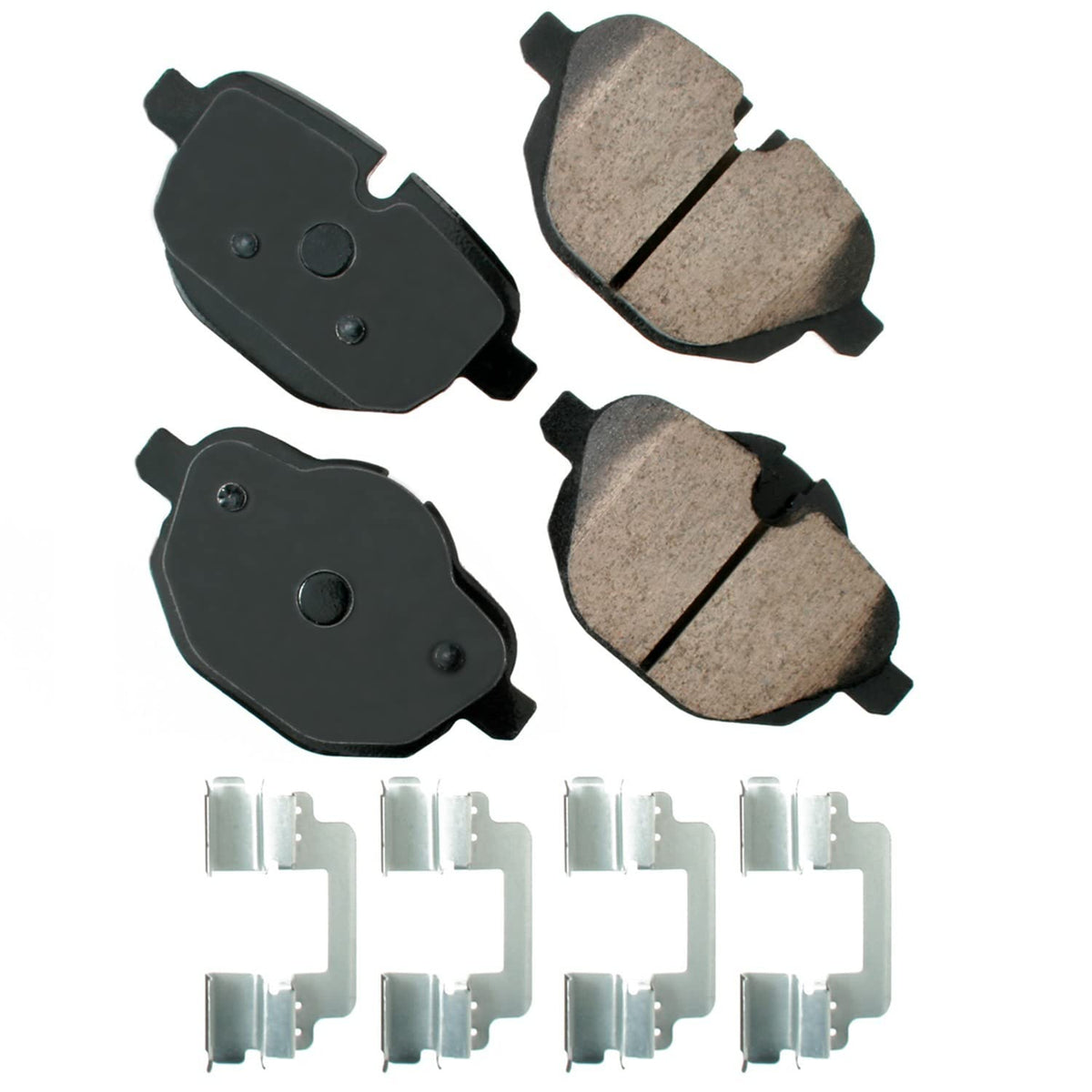 Akebono Brake Pads, Euro, Rear, compatible with BMW 2011-2018, Set of 4