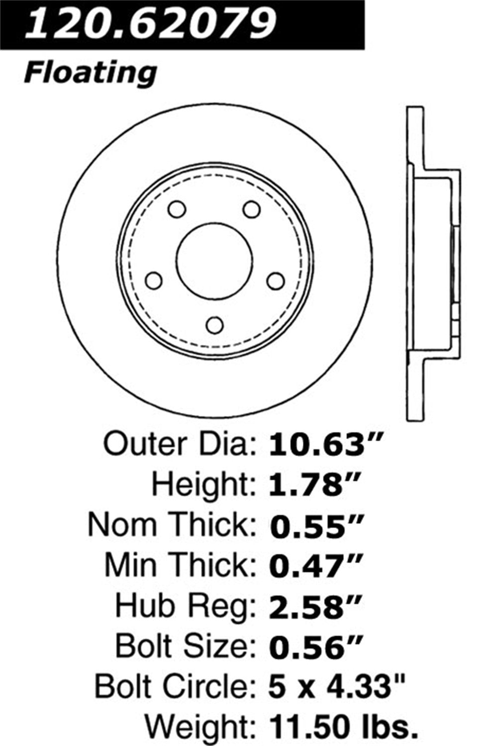 PowerSlot 126.62079SR Rear Brake Rotor