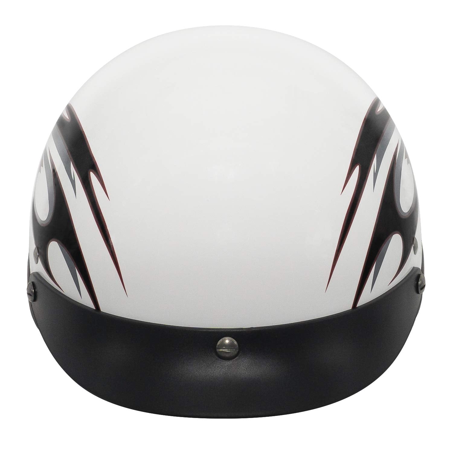 Vcan Cruiser Flat White Motorcycle Half Helmet (Blade, X-Small)