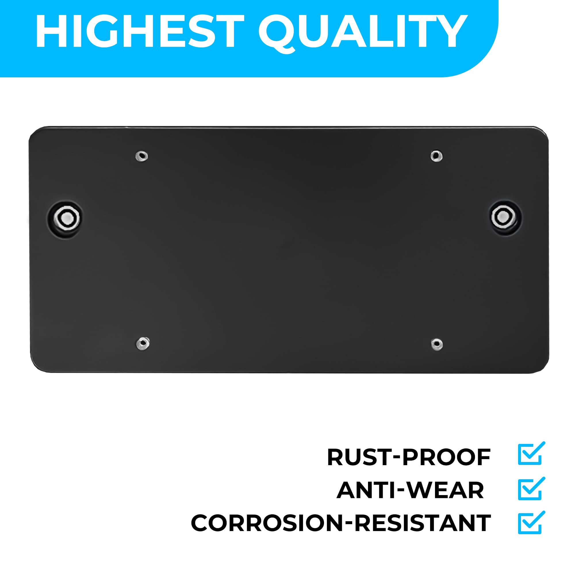 Rear Bumper License Plate Bracket For Audi A7 S7 Rs7 2012-2023, Plate Holder Set W 8 Unique Screw Bolts & Wrench Kit, License Ta