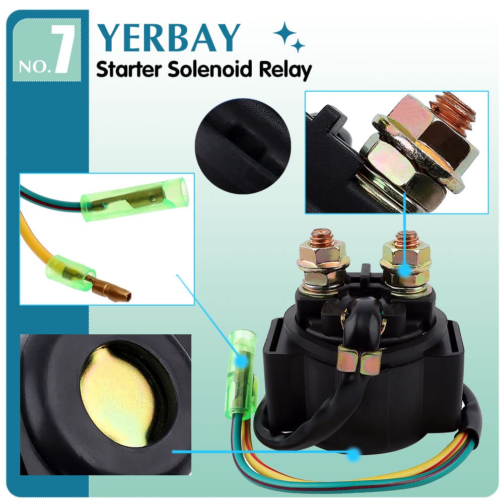 Starter Solenoid Relay For Honda Trx250 Fourtrax Recon 250 1997-2001/Trx350 Fourtrax 350 1986 1987/Trx400Ex Fourtrax 400 1999-2001/Trx200 Fourtrax 200Sx 1986-1988/Trx300 Fourtrax Recon 300 2002-2004