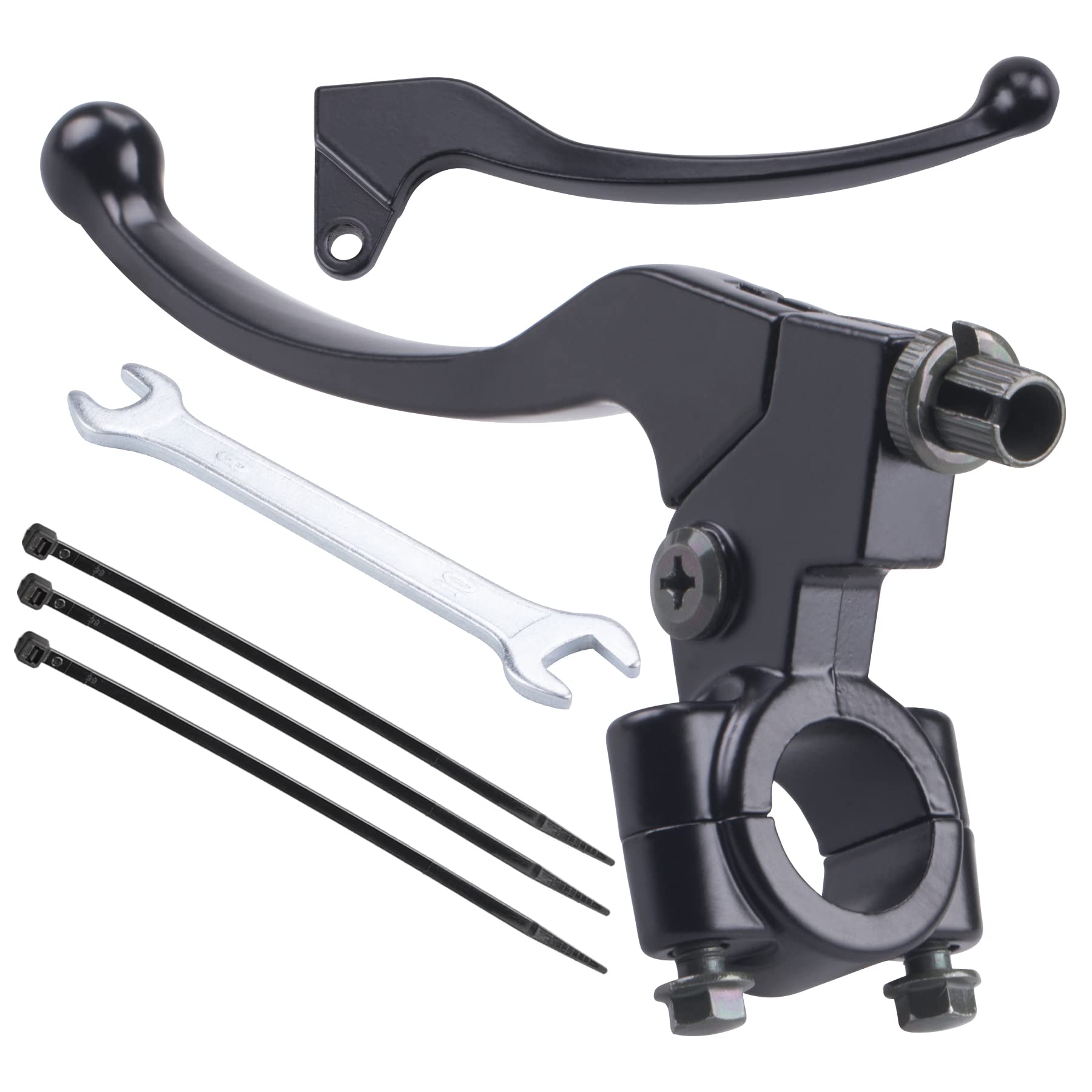 JINGKE 7/8'' 22mm Universal Motorcycle Black Left Clutch Brake Handle Lever Perch for Honda XR80 XR100 CRF70 CRF80 CRF100 XR200 