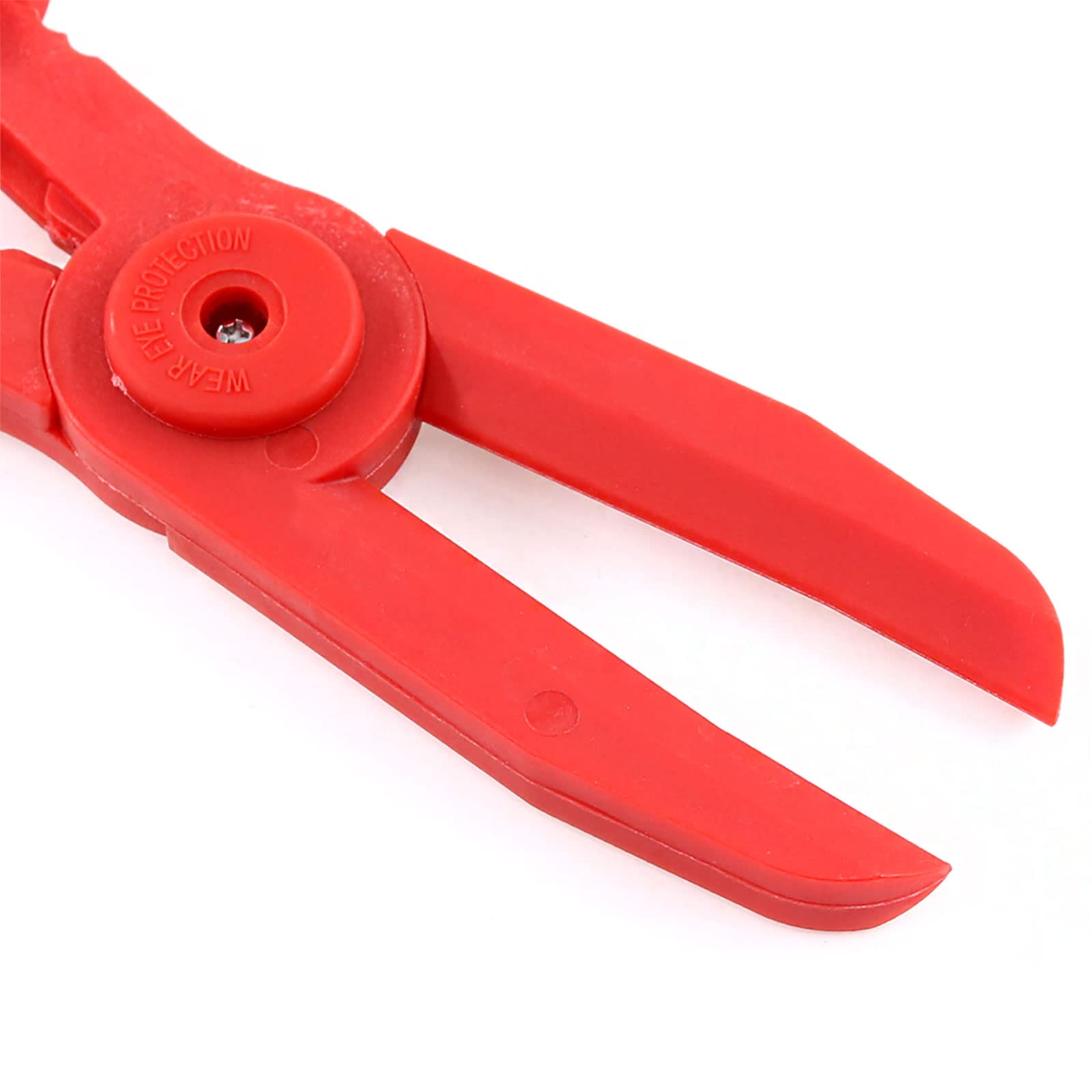 Swpeet 6Pcs Red Line Clamps Flexible Hose Clamps Pliers Kit, Hose Pinch Off Pliers Set Line Clamps For Brake Hoses, Fuel Hoses,