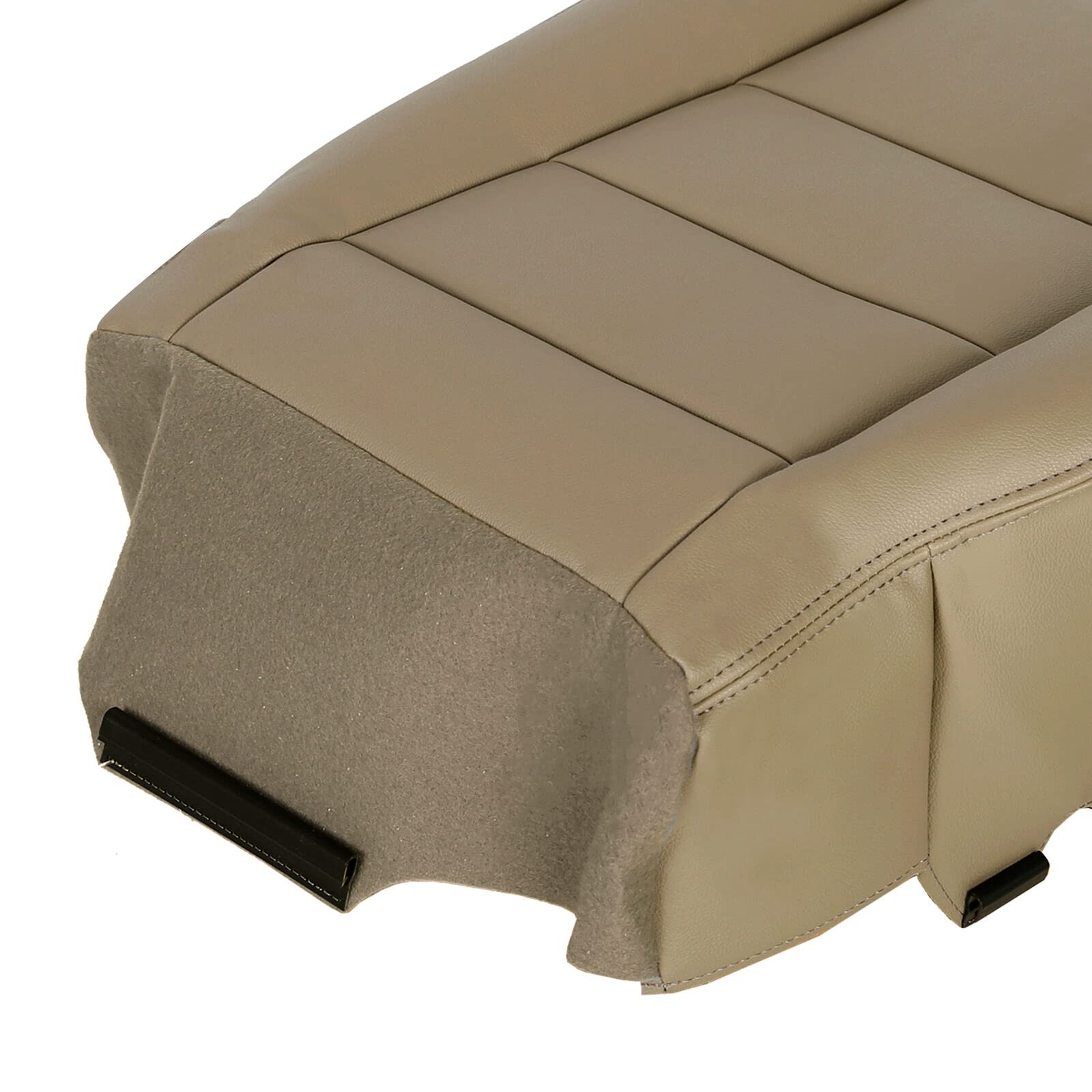 ECOTRIC Left Seat Cover Compatible with 2002-2007 Ford F250 F-350 Super Duty Lariat New Driver Seat Bottom Cushion Cover Replace