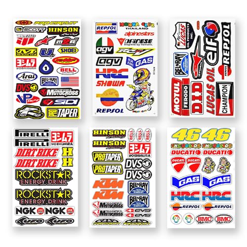 Cars Motor Drag Racing Lot 6 Vinyl Graphic Decals Stickers D6098