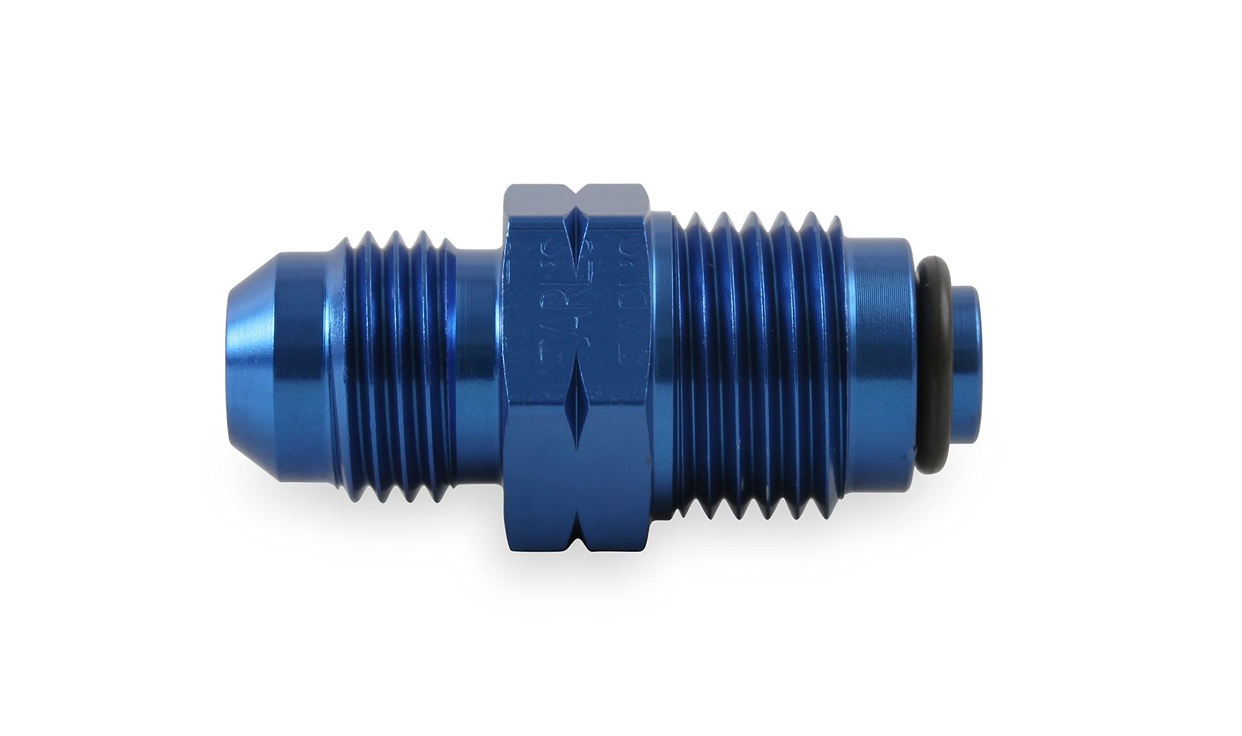 Earl'S - 991955Erl Blue Anodized Aluminum -6An Male To 16Mm By 1.5 Power Steering/ Fuel Injection Adapter Fitting