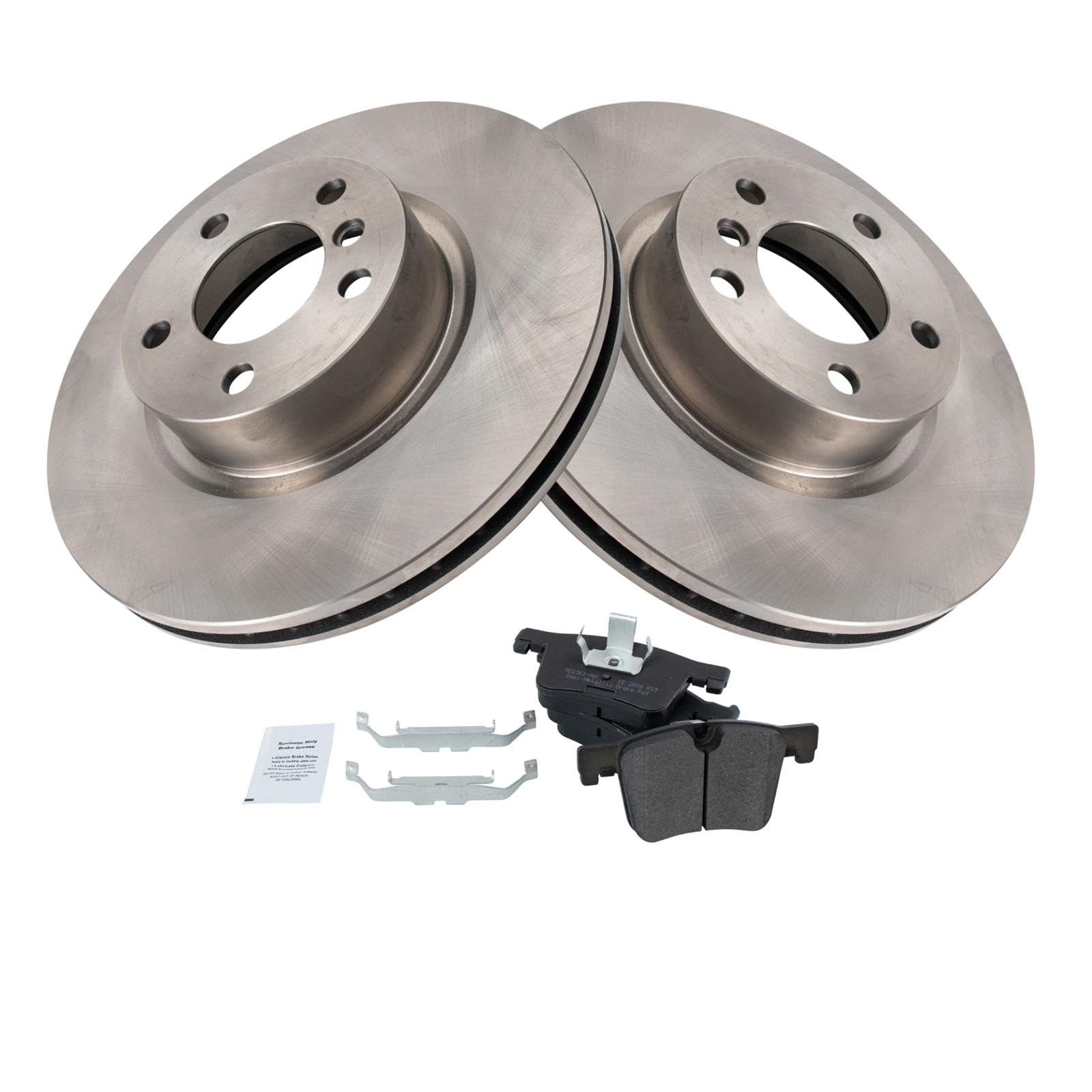 Trq Front Brake Pad & Rotor Kit Brake Pads Brake Rotor Semi-Metallic Compatible With 2011-2017 Bmw X3 2015-2018 X4