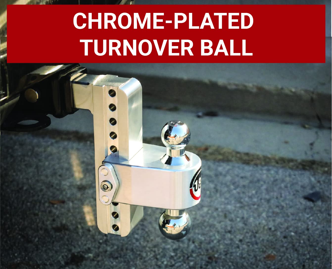 Weigh Safe Adjustable Trailer Hitch Ball Mount, 8'' Adjustable Drop Hitch For 2.5'' Receiver W/ 4 Pc Keyed Alike Lock Set, Heavy