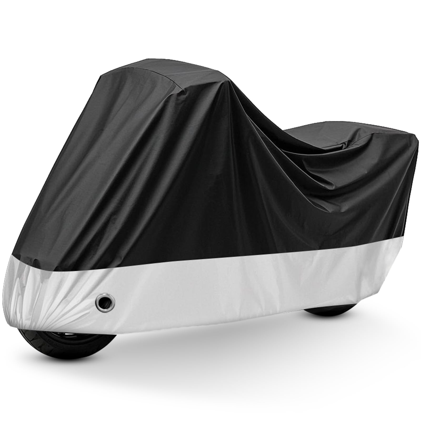 Xyzctem All Season Black Waterproof Sun Motorcycle Cover,Fits Up To 108 '' Motors