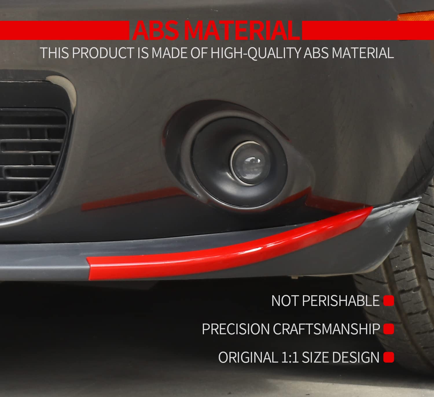 Voodonala For Dodge Challenger 2015-2023 Front Bumper Lip Splitter Protector Cover Compatible With Dodge Challenger 2015-2023(Re