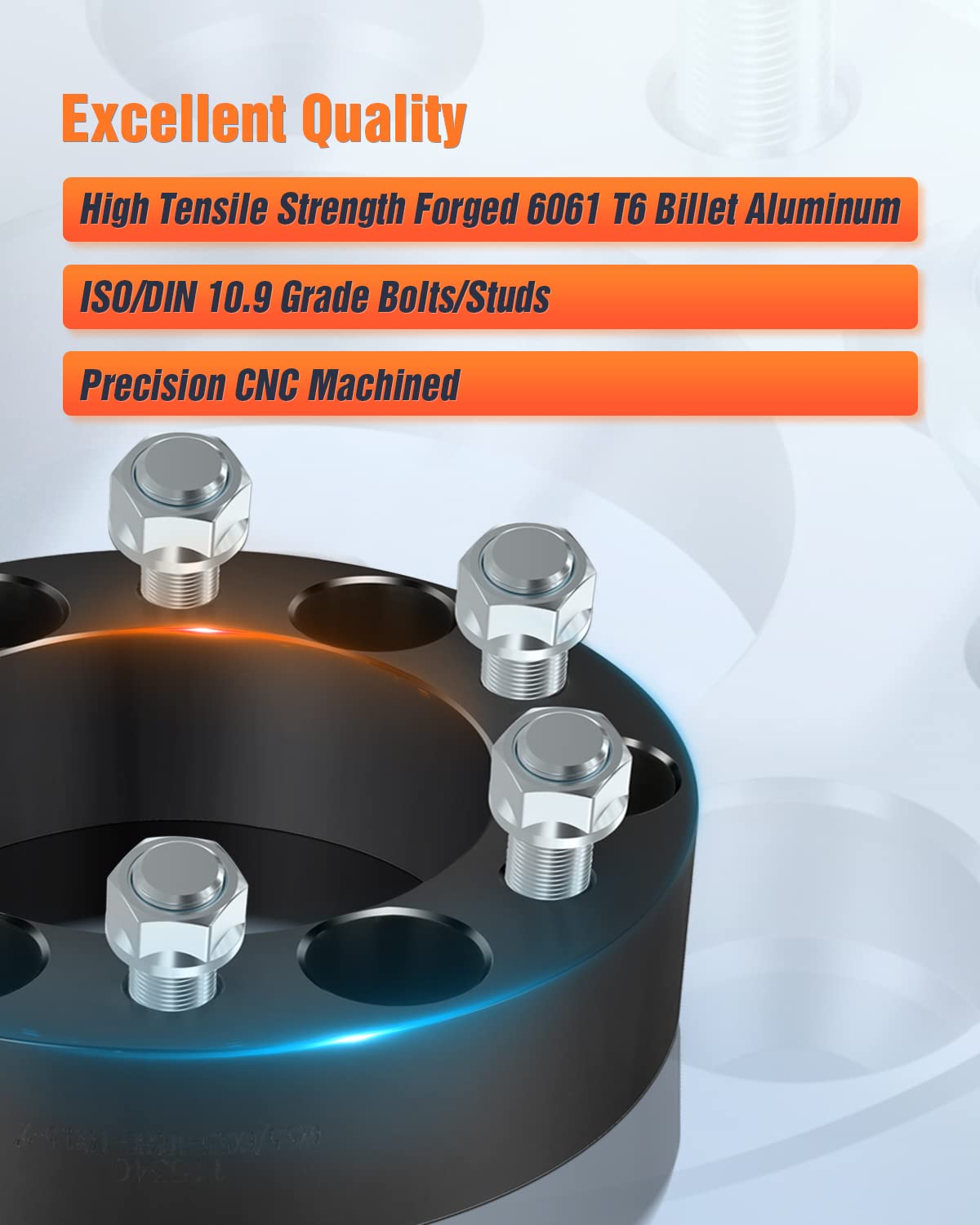 ROADFAR 2Pcs 5 Lug Hubcentric Wheel Spacers 5x4.75 1 inch Thickness Bore 70.5mm Thread Pitch 12x1.5 Wheel Spacers Compatible for
