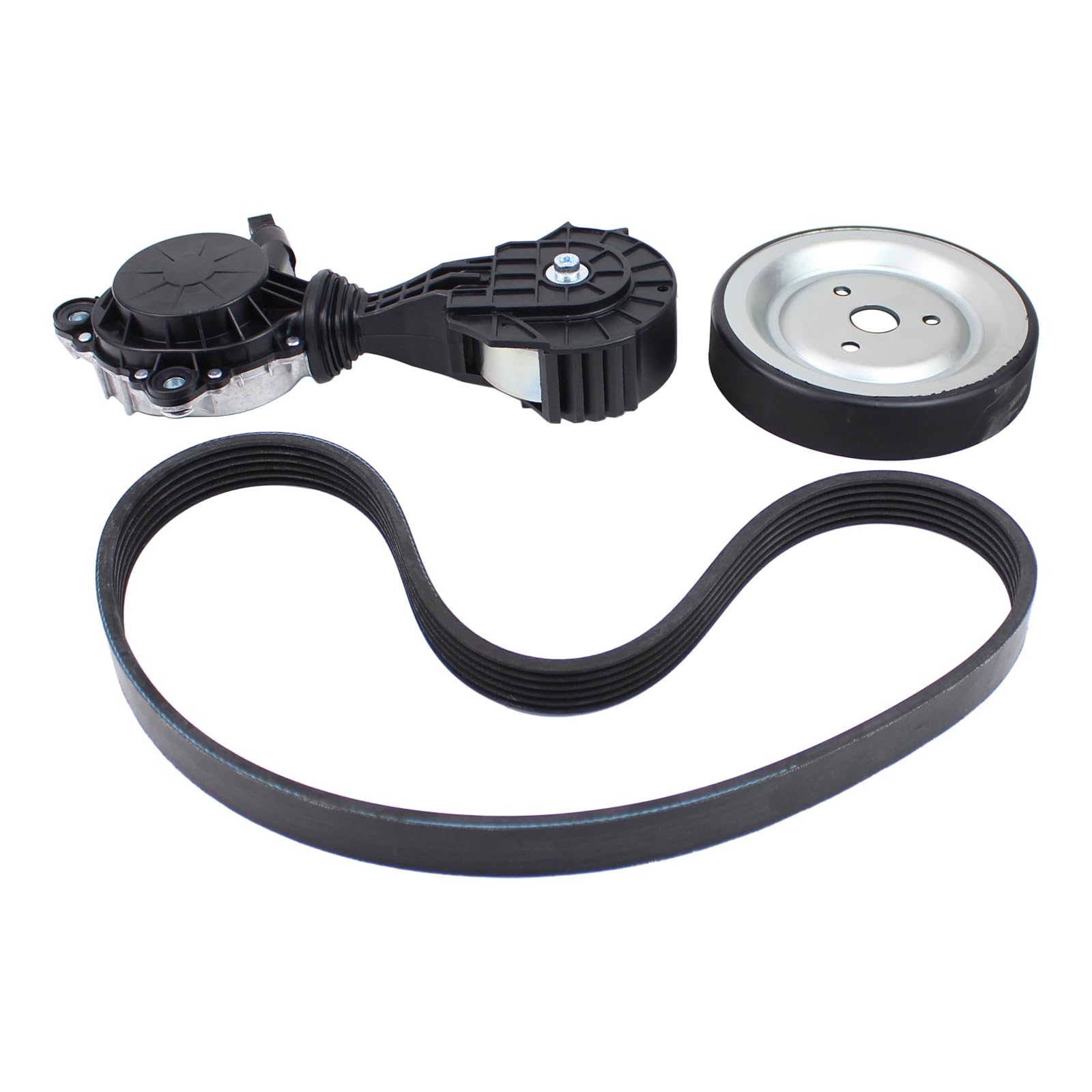 DriveFix Accessory Drive Belt Tensioner Assembly w/Idler Wheel Engine Water Pump Pulley and Serpentine Belt for Mini Cooper Coun