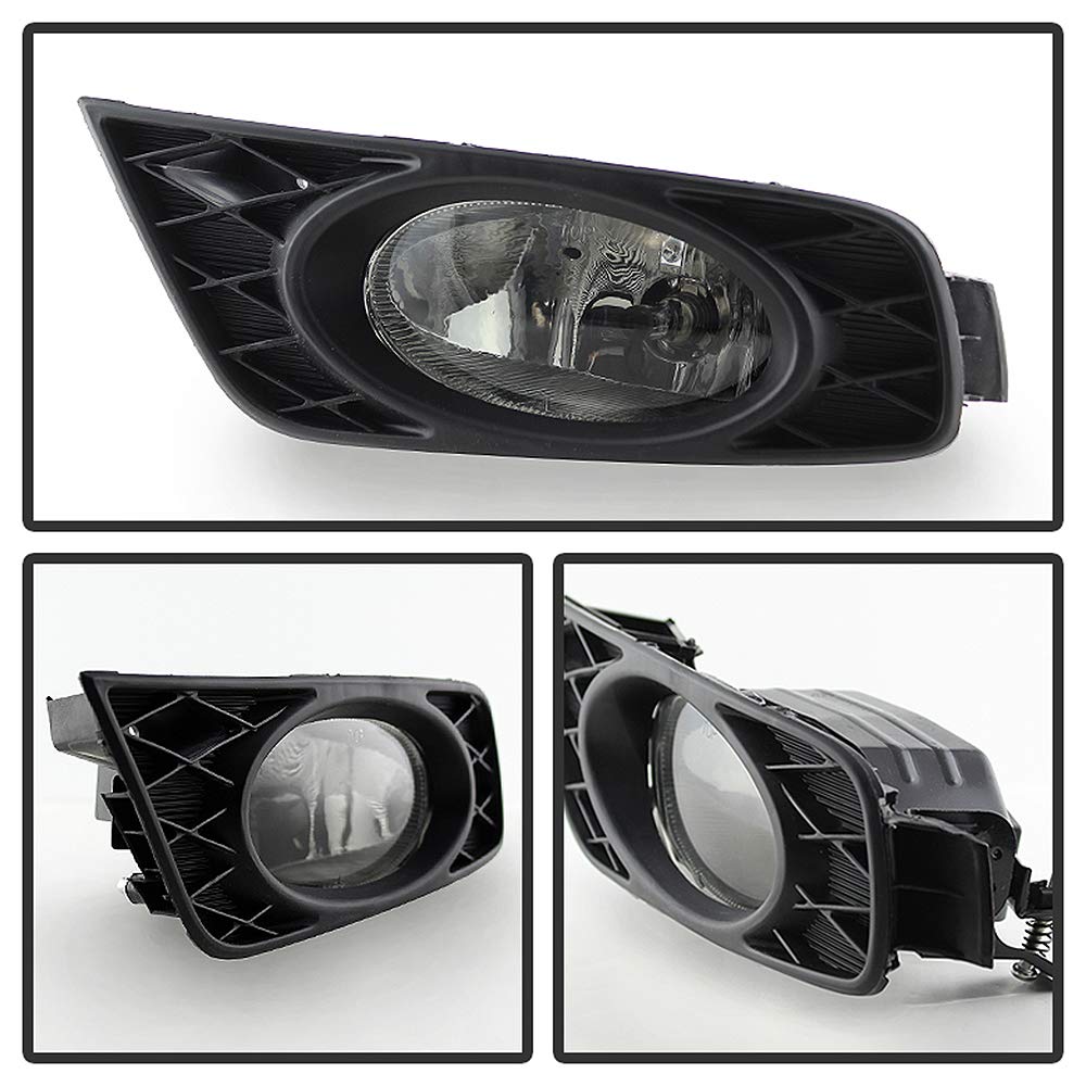 Acanii - For 2008-2010 Honda Odyssey Smoked Lens Bumper Fog Lights Driving Lamps W/Switch And Bulbs Assembly Left+Right