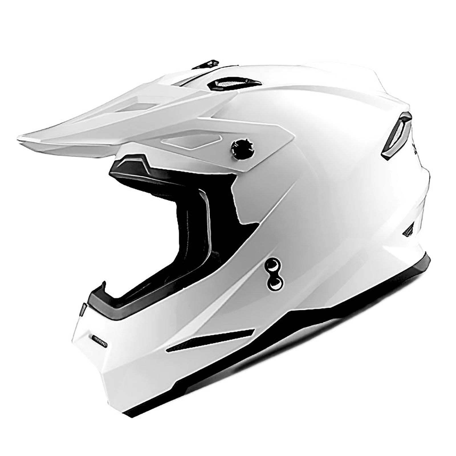 1Storm Adult Motocross Helmet Bmx Mx Atv Dirt Bike Four Wheeler Quad Motorcycle Full Face Helmet Racing Style: Hf801 Glossy Whit