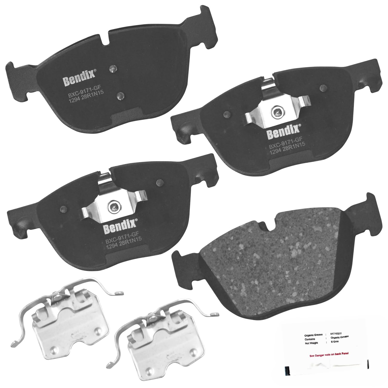 Bendix Priority1 Cfc1294 Ceramic Front Brake Pads For Bmw X4 2018-2016, X5 2018-2007, X6 2016-2008, X6 2019-2018