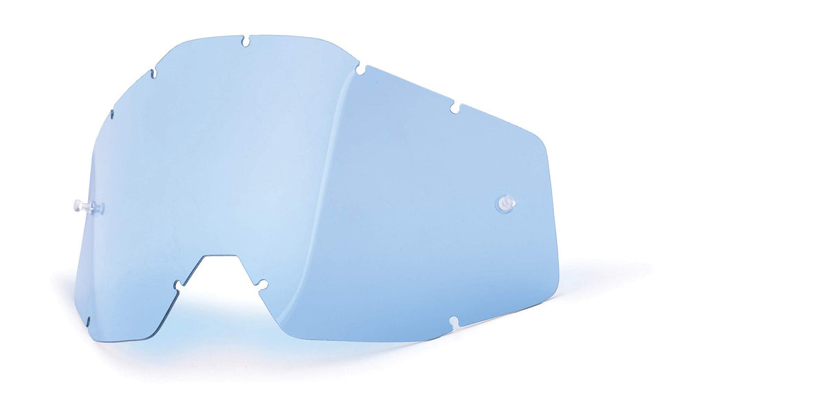 100% Goggle Replacement Lens - Racecraft 1, Accuri 1, Strata 1 Compatible (Anti-Fog - Blue)