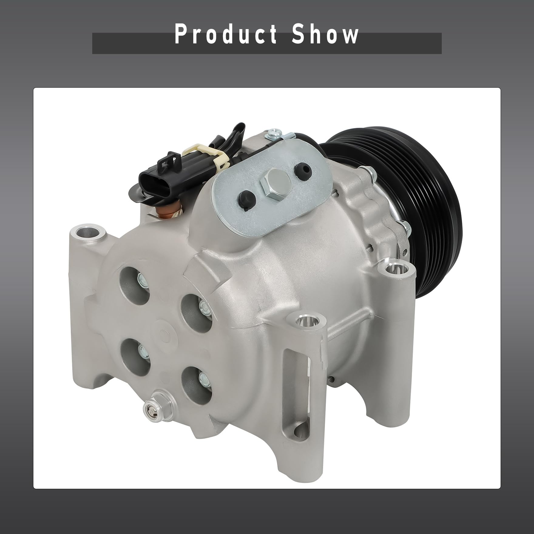 AC Compressor with Clutch Replacement for Trailblazer Envoy Rainier Ascender Bravada 9-7x Replacement for CO 4910AC