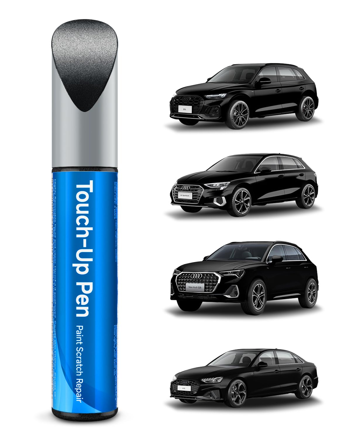 Teslaunch LY9T/0E Mythos Black Metallic Touch Up Paint Compatible With Audi Exact Match Car Paint Pen Scratch Repair