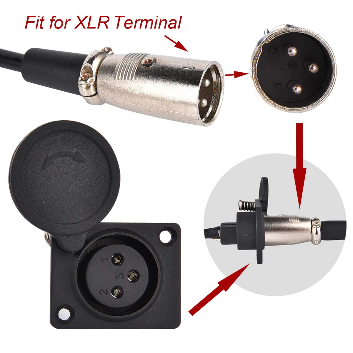 Ruhuo Xlr Charging Port Socket For Evo 500 800 Mx500 Mx650 Charging Port Izip Schwinn E Scooter W/Free Compatible Connector & Cable