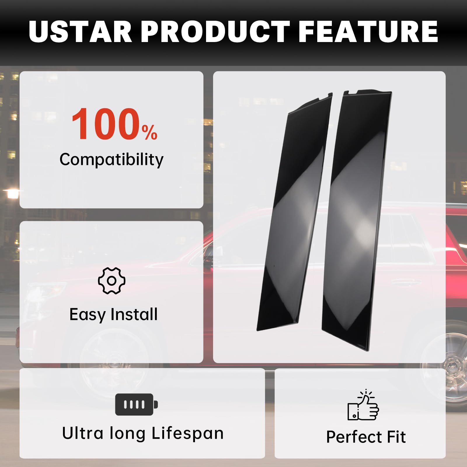 926-245 Rear Driver Side Rearward Door Applique Molding Compatible with Cadillac Escalad Chevrolet Tahoe GMC Yukon 2015-2018 842